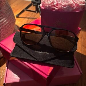 Black Frame Sunglasses with Yellow / Amber Lenses